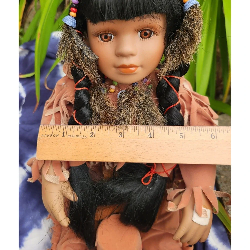 Vintage Native American Style Porcelain Doll 11